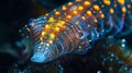 A mysterious and almost alienlooking deepsea creature its body covered in mesmerizing patterns of bioluminescent spots Royalty Free Stock Photo
