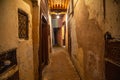 Alley Way in Fez Medina Royalty Free Stock Photo