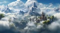 The mysterious alpine village in the clouds