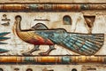 Mysterious Ancient Egyptian hieroglyphic wall drawings. Generate ai Royalty Free Stock Photo