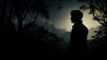 Mysterious Anthony Dreamlike Silhouette In The Woods Hd Wallpaper