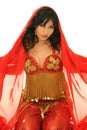Mysterious belly dancer Royalty Free Stock Photo