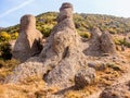 Mysterious, bizarre rocks on the mountains