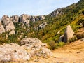 Mysterious, bizarre rocks on the mountains