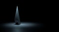 Mysterious black spire illuminated in darkness Royalty Free Stock Photo