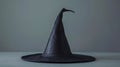 Mysterious Black Witch Hat on a Moody Background