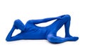 Mysterious blue man Royalty Free Stock Photo