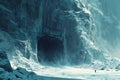 Icy Hidden Cave Entrance