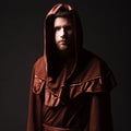 Mysterious Catholic monk Royalty Free Stock Photo