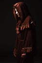 Mysterious Catholic monk Royalty Free Stock Photo