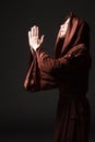 Mysterious Catholic monk Royalty Free Stock Photo