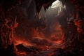 Mysterious Cave cavern fantasy. Generate Ai