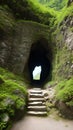 Mysterious Cave Entrance Leading into the Heart of the Mountain