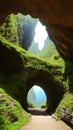 Mysterious Cave Entrance Leading into the Heart of the Mountain