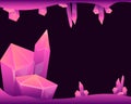 Mysterious cave with magical crystals