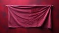 Mysterious Chiaroscuro: Darktable Processed Red Towel On Matte Maroon Background Royalty Free Stock Photo