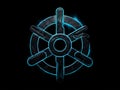 mysterious and complex symbols on dark background