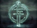 mysterious and complex symbols on dark background