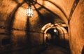 Mysterious corridor in the old dungeon Royalty Free Stock Photo