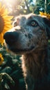 Mysterious Cosmic Dog Cub Exploring Lost Ancient Rural Area in Extreme Close-Up .