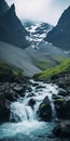 Mysterious Creek With Mountain: A Captivating Nature Scene