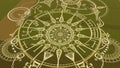 Mysterious Crop Circle Design Art Royalty Free Stock Photo