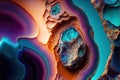 Mysterious colorful Geode abstract generative background