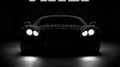 Mysterious Dark Car Silhouette in Garage Royalty Free Stock Photo