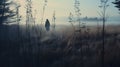 Mysterious And Dreamlike Scenes: Walking Through Tall Grass