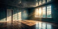 Mysterious Empty Room Interior A MoodSetting LowLight Stock Photo for Design Inspiration and Creative Projects Royalty Free Stock Photo