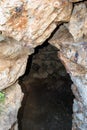 mysterious entrance to an underground dungeon