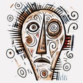 Colorful Abstract Human Head For Greeting Cards And Poster Design