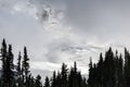 Mysterious face in the sky. Snowy Mountains. Mount Rainier National Park, Washington, USA. Royalty Free Stock Photo