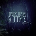 mysterious fairy tale background of dark and haunted forest with text. Royalty Free Stock Photo