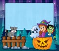 Mysterious forest Halloween frame 5