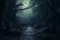 Mysterious Full Moon Forest Full moon Royalty Free Stock Photo