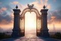 Mysterious gates of heaven or gates to an unknown future Royalty Free Stock Photo