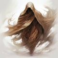 Mysterious Ghost In Brown Cloak - D&d Digital Painting