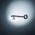 Mysterious Glowing Key Unlocking Opportunity Royalty Free Stock Photo