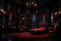 Mysterious Gothic vampire room. Generate Ai Royalty Free Stock Photo