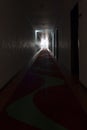 Mysterious hotel corridor