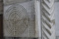 Mysterious labyrinth carved in stone