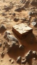 Mysterious Martian square structure suggests alien discovery Royalty Free Stock Photo