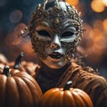 Mysterious masked man for Halloween Royalty Free Stock Photo