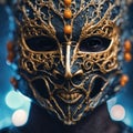 Mysterious masked man for Halloween Royalty Free Stock Photo