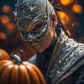 Mysterious masked man for Halloween Royalty Free Stock Photo