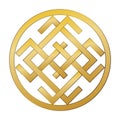 Mysterious mysterious ancient Slavic symbol of good fortune, wealth, happiness. Royalty Free Stock Photo