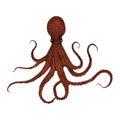 Mysterious Octopus Digital Art By Winters860 Isolated, Transparent Background Royalty Free Stock Photo
