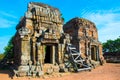 Mysterious old ancient Phnom Krom temple on the hill near Siem Reap, Cambodia Royalty Free Stock Photo