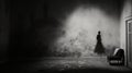 Mysterious Old Man In Dark Room: A Marko Manev Inspired Artwork Royalty Free Stock Photo